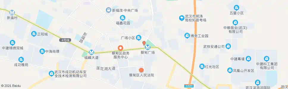 武汉工农路蔡甸广场_公交站地图_武汉公交_妙搜公交查询2025
