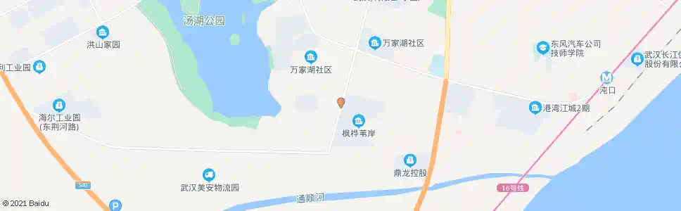 武汉万家湖路王湾村_公交站地图_武汉公交_妙搜公交查询2025