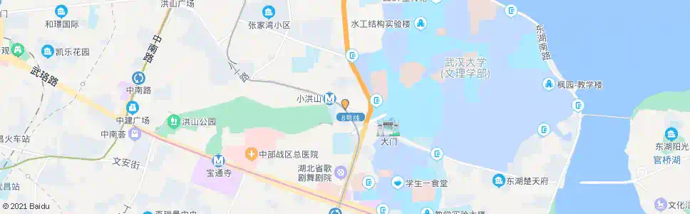 武汉八一路小洪山_公交站地图_武汉公交_妙搜公交查询2025