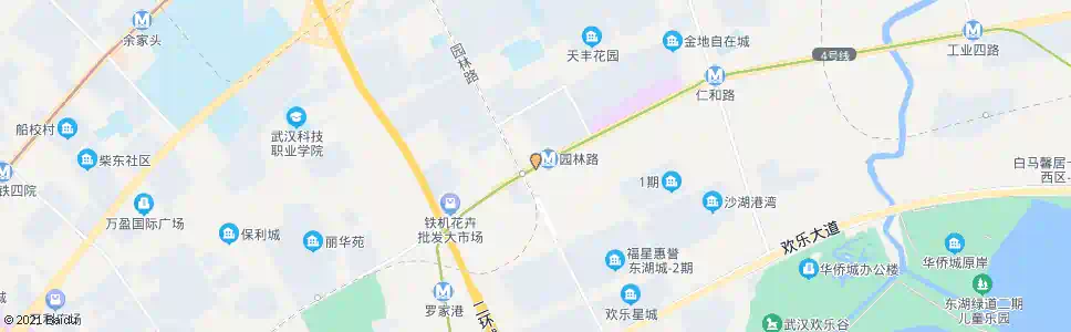 武汉团结大道地铁园林路站_公交站地图_武汉公交_妙搜公交查询2025