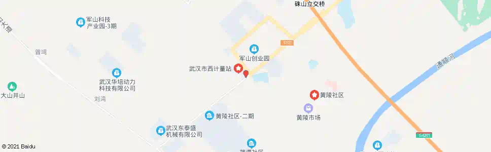武汉黄陵大道硃山村_公交站地图_武汉公交_妙搜公交查询2025