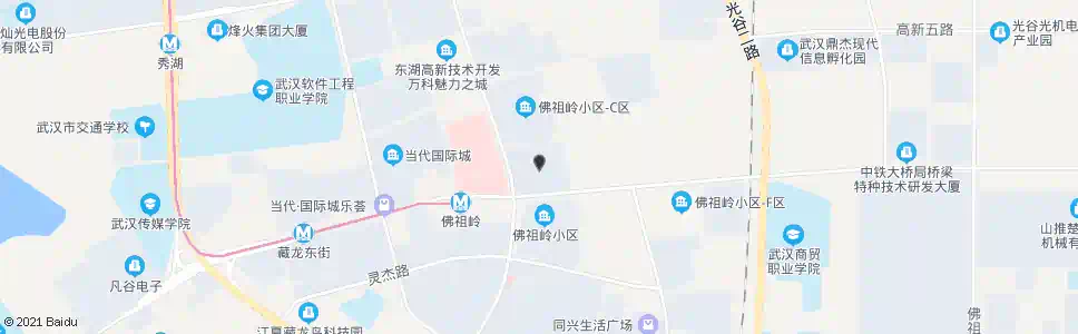 武汉光谷一路佛祖岭B区_公交站地图_武汉公交_妙搜公交查询2025