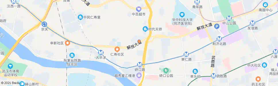 武汉解放大道宝丰路_公交站地图_武汉公交_妙搜公交查询2025