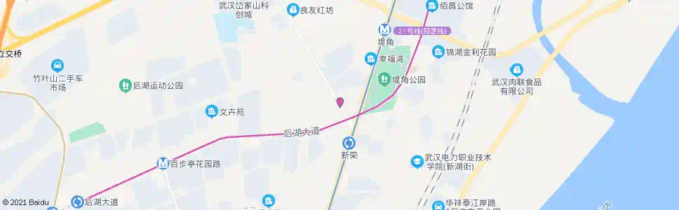 武汉汉黄路新荣村_公交站地图_武汉公交_妙搜公交查询2025