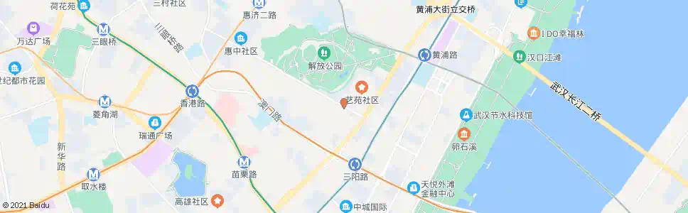 武汉解放公园路解放大道口_公交站地图_武汉公交_妙搜公交查询2025