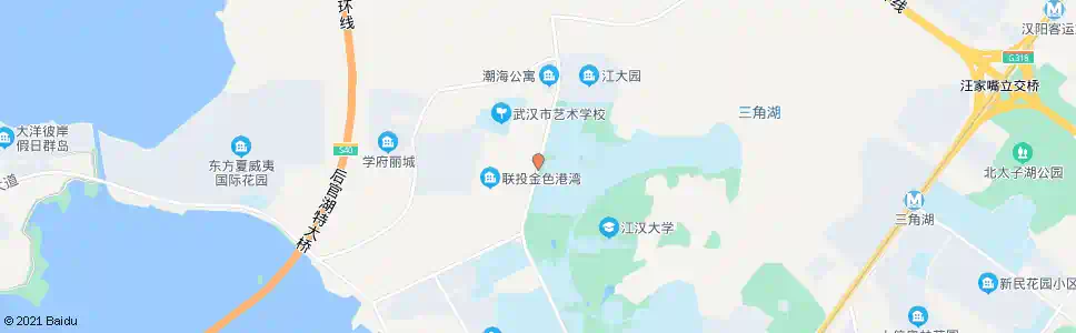 武汉博学路江大五号门_公交站地图_武汉公交_妙搜公交查询2025