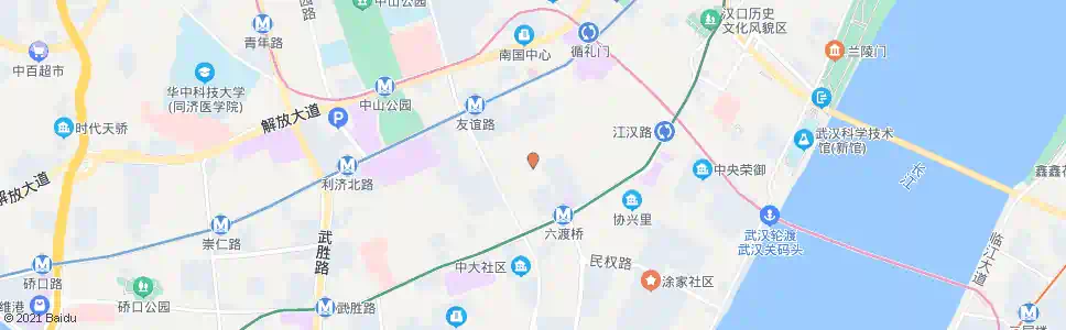 武汉民主一路前进一路_公交站地图_武汉公交_妙搜公交查询2025