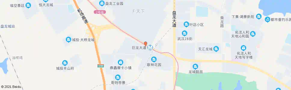 武汉巨龙大道磨元城_公交站地图_武汉公交_妙搜公交查询2025