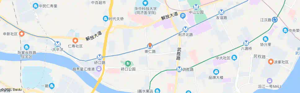 武汉崇仁路站_公交站地图_武汉公交_妙搜公交查询2025