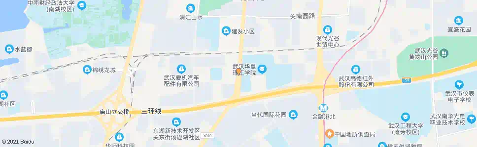 武汉关山大道华夏学院_公交站地图_武汉公交_妙搜公交查询2025