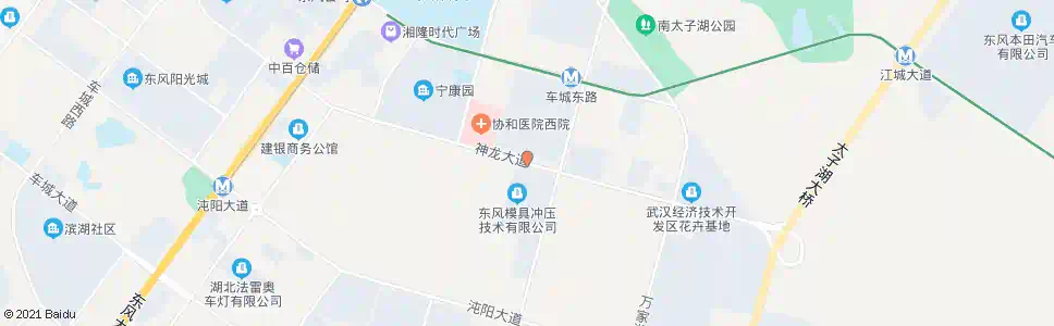 武汉神龙大道车城东路_公交站地图_武汉公交_妙搜公交查询2025