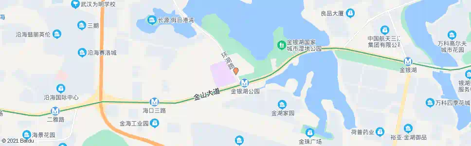 武汉环湖路金山大道口_公交站地图_武汉公交_妙搜公交查询2025