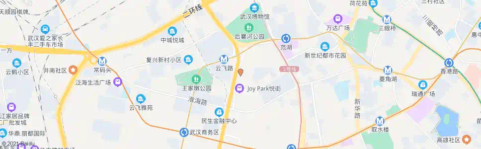 武汉范湖路云彩路_公交站地图_武汉公交_妙搜公交查询2025