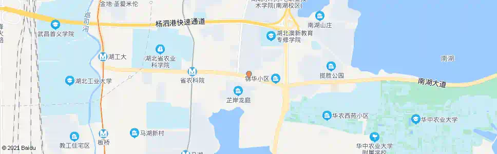 武汉南湖大道花木城_公交站地图_武汉公交_妙搜公交查询2025