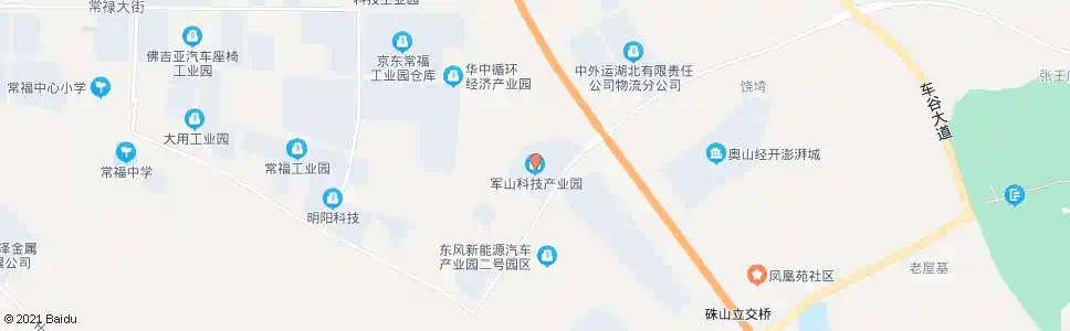 武汉军山科技产业园_公交站地图_武汉公交_妙搜公交查询2025