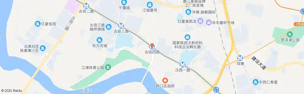 武汉古田四路站_公交站地图_武汉公交_妙搜公交查询2025