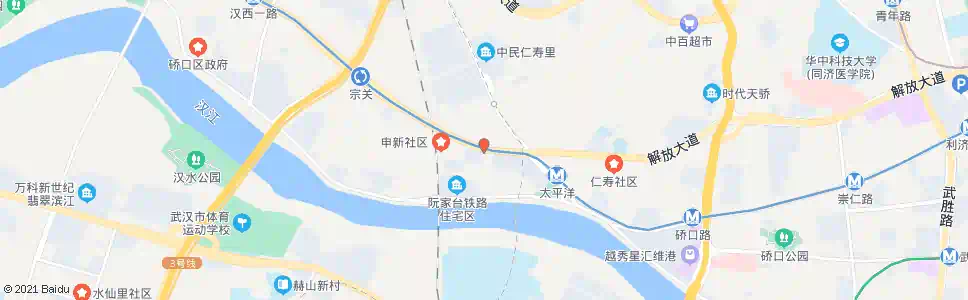 武汉解放大道汉宜路_公交站地图_武汉公交_妙搜公交查询2025