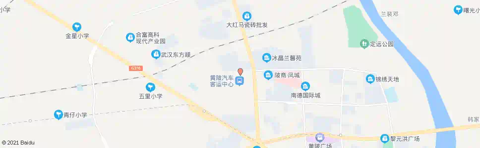 武汉钓台道黄陂客运中心_公交站地图_武汉公交_妙搜公交查询2025