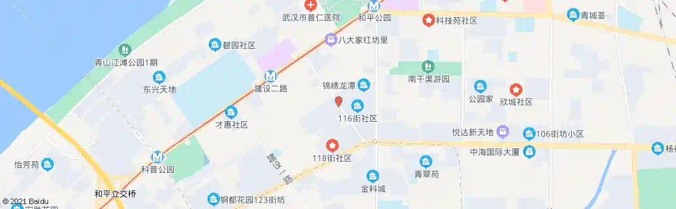 武汉建设三路116街_公交站地图_武汉公交_妙搜公交查询2025