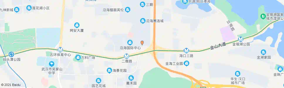 武汉金山大道沿海赛洛城南路_公交站地图_武汉公交_妙搜公交查询2025