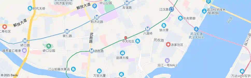 武汉中山大道民意四路_公交站地图_武汉公交_妙搜公交查询2025