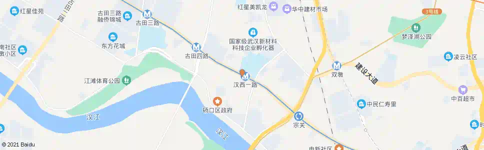 武汉解放大道汉西一路_公交站地图_武汉公交_妙搜公交查询2025
