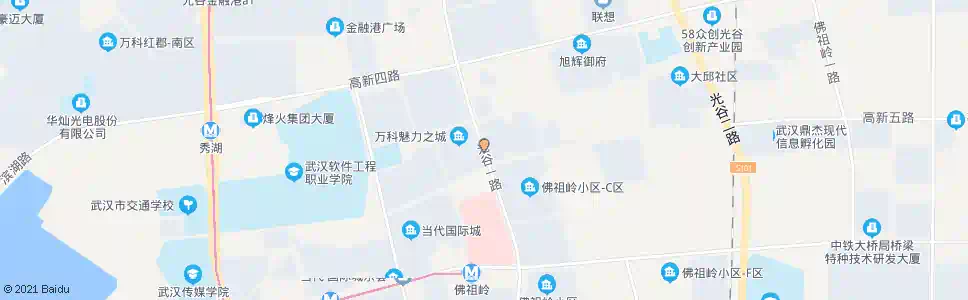 武汉光谷一路魅力之城东门_公交站地图_武汉公交_妙搜公交查询2025
