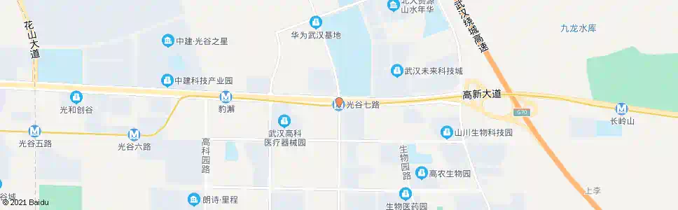 武汉高新大道光谷七路_公交站地图_武汉公交_妙搜公交查询2025