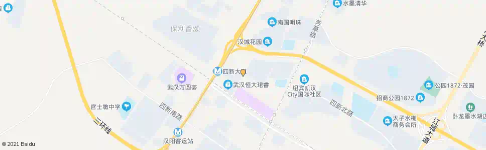武汉四新北路汉城路_公交站地图_武汉公交_妙搜公交查询2025