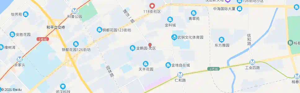 武汉祥丰路金鹤园_公交站地图_武汉公交_妙搜公交查询2025