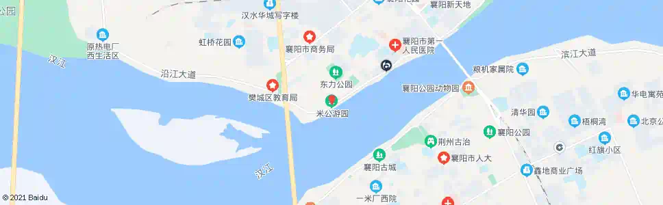 襄阳沿江大道米公游园_公交站地图_襄阳公交_妙搜公交查询2025
