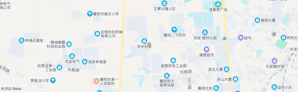 襄阳华中药业_公交站地图_襄阳公交_妙搜公交查询2025