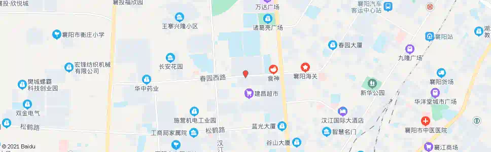 襄阳春园路西_公交站地图_襄阳公交_妙搜公交查询2025