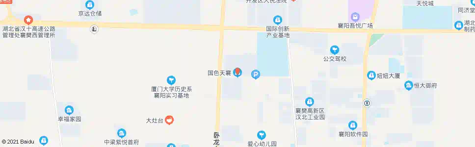 襄阳卧龙大道国色天香_公交站地图_襄阳公交_妙搜公交查询2025