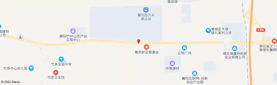襄阳万洲大道王营中街_公交站地图_襄阳公交_妙搜公交查询2025