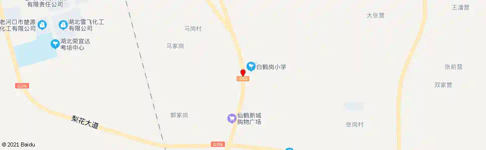 襄阳白鹤岗村_公交站地图_襄阳公交_妙搜公交查询2025