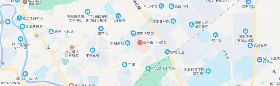 咸宁市中心医院_公交站地图_咸宁公交_妙搜公交查询2025