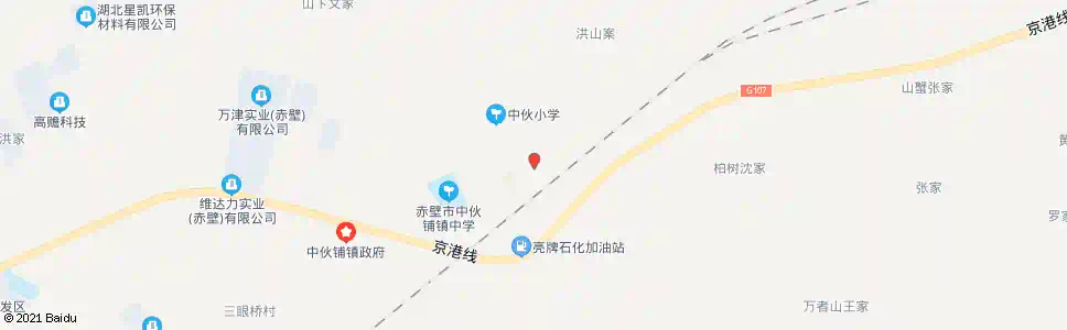 咸宁中伙停车场_公交站地图_咸宁公交_妙搜公交查询2025