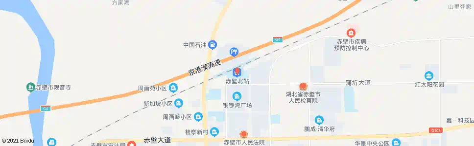 咸宁赤壁北站_公交站地图_咸宁公交_妙搜公交查询2025