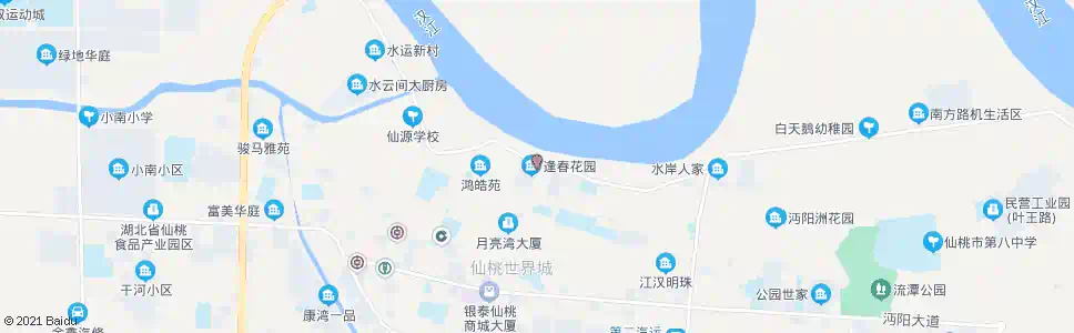 仙桃逢春花园_公交站地图_仙桃公交_妙搜公交查询2025