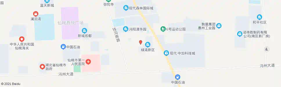 仙桃绿湾_公交站地图_仙桃公交_妙搜公交查询2025