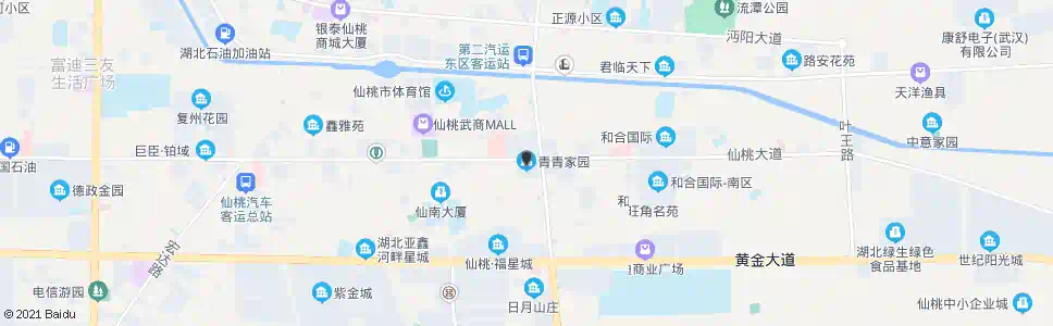仙桃青青家园南_公交站地图_仙桃公交_妙搜公交查询2025