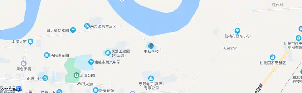 仙桃千秋学校_公交站地图_仙桃公交_妙搜公交查询2025