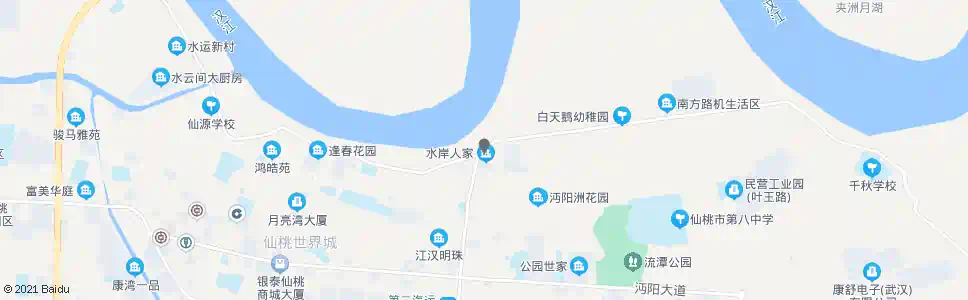仙桃水岸人家_公交站地图_仙桃公交_妙搜公交查询2025