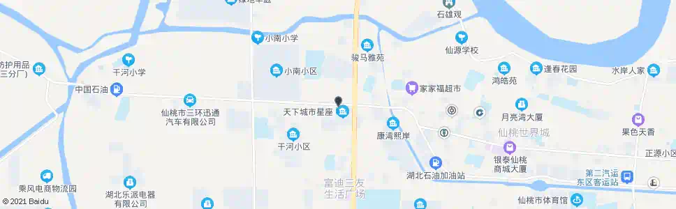 仙桃纽芬兰酒店_公交站地图_仙桃公交_妙搜公交查询2025