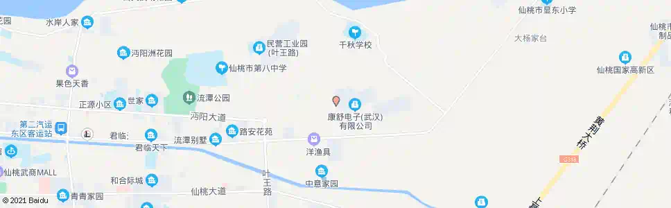 仙桃康舒电子_公交站地图_仙桃公交_妙搜公交查询2025