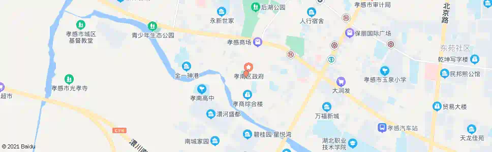 孝感解放街_公交站地图_孝感公交_妙搜公交查询2025