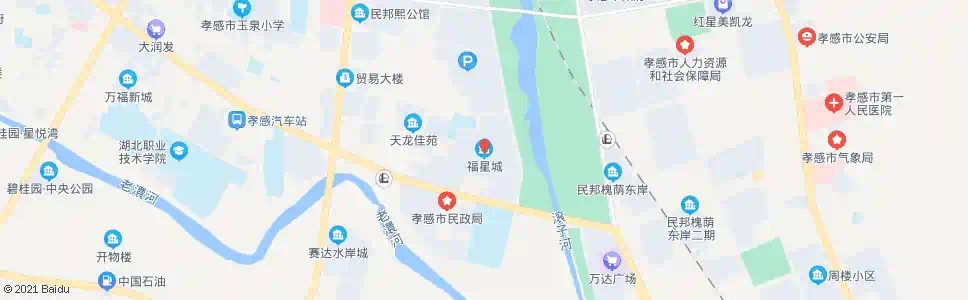 孝感福星城_公交站地图_孝感公交_妙搜公交查询2025