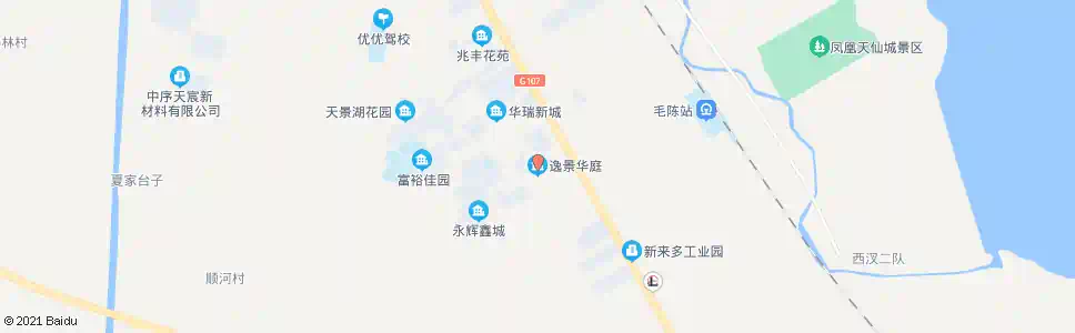 孝感环南街逸景华庭_公交站地图_孝感公交_妙搜公交查询2025