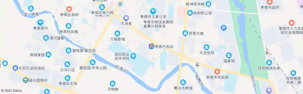 孝感二桥西_公交站地图_孝感公交_妙搜公交查询2025